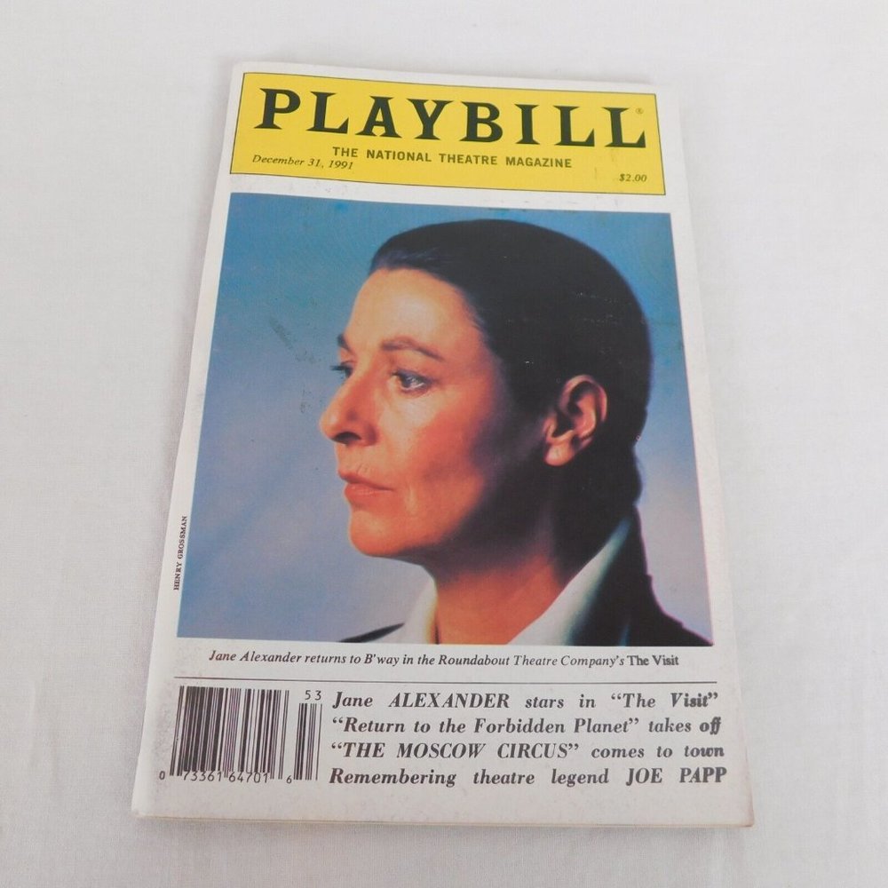 Playbill National Theatre Magazine December 1991 Jane Alexander Moscow Circus